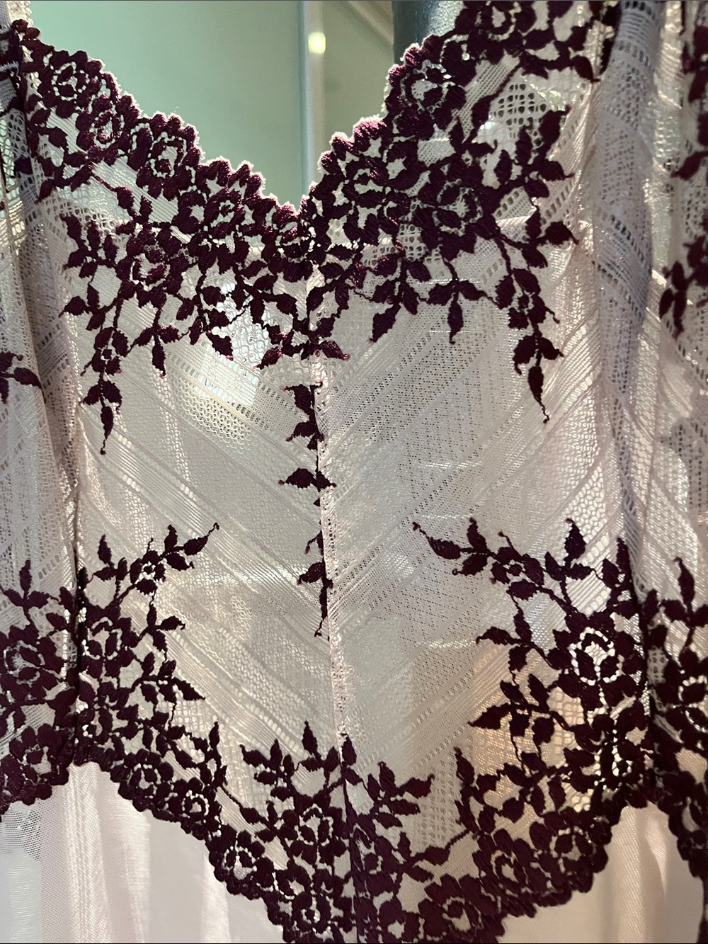 Lace Trim intimates- Lavender with grape colored Lace - Picture 3 of 4